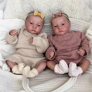 19 Inch 48 Cm Soft Body Realistic Look Newborn Dolls Handmade Baby Twin Doll